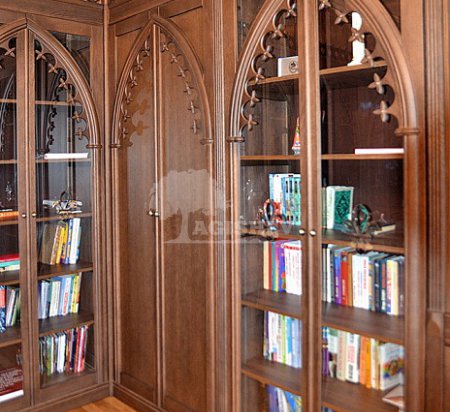 Семейная библиотека в готическом стиле